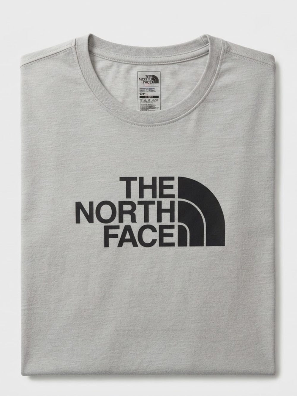The North Face Men’s Short Sleeve Logo Tee - Light Gray with Black Print